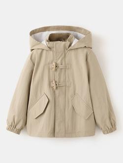 Mango Kids' Hooded Parka Coat, Sand, Sand