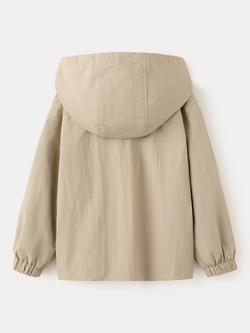 Mango Kids' Hooded Parka Coat, Sand - view 2, Sand