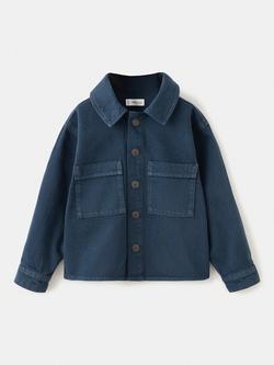 Mango Kids' Utility Shirt Jacket, Navy, Navy
