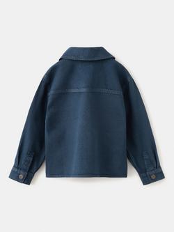 Mango Kids' Utility Shirt Jacket, Navy - view 2, Navy
