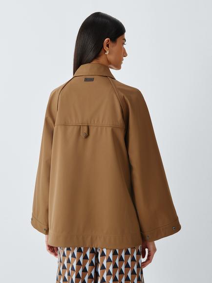 MM by MaxMara Pepli Tailored Raincoat, Hazelnut Brown - view 2, Hazelnut Brown