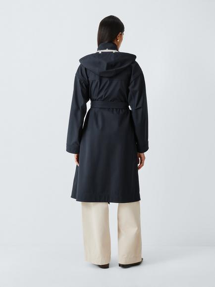 MM by MaxMara Longline Trench Coat, Navy - view 2, Navy