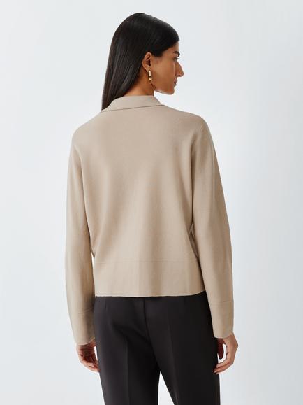 MM by MaxMara Snack Pure Wool Cardigan, Sand - view 2, Sand