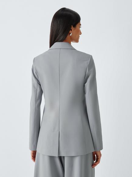 MM by MaxMara Double Breasted Blazer, Medium Grey - view 2, Medium Grey
