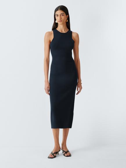 MM by MaxMara Sleeveless Bodycon Midi Dress, Ultramarine, Ultramarine
