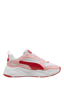 PUMA Cassia 2.0 Lace Up Trainers, White/Candy/Rosy