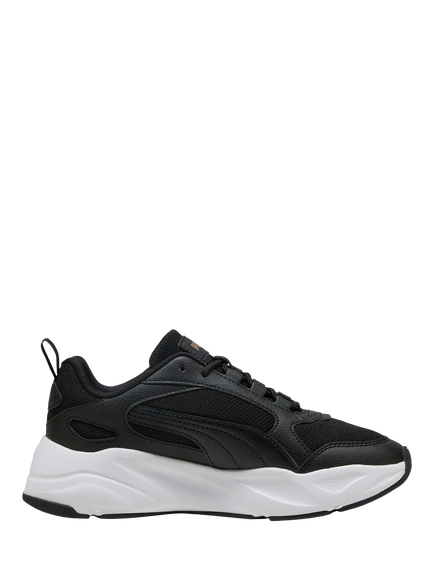 PUMA Cassia 2.0 Lace Up Trainers, Black/Gold/White