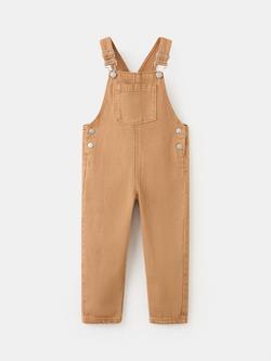 Mango Kids' Cotton Dungarees, Ochre, Ochre