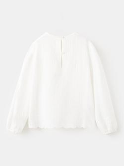 Mango Kids' Broderie Blouse, White - view 2, White