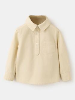 Mango Kids' Long Sleeve Shirt, Ivory, Ivory