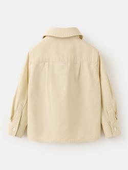 Mango Kids' Long Sleeve Shirt, Ivory - view 2, Ivory