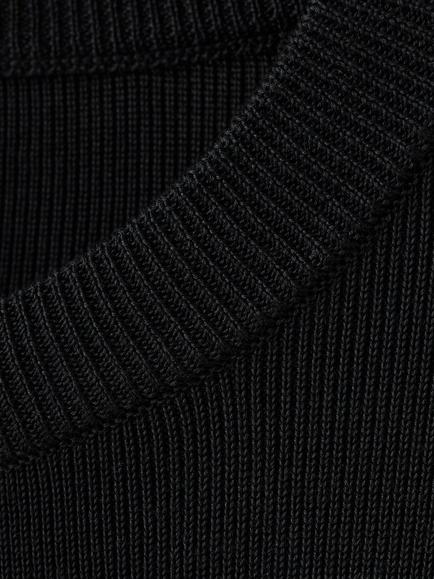 Mango Round Neck Jewel Button Cardigan - view 2, Black
