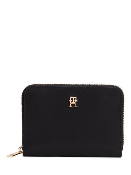 Tommy Hilfiger Popette Medium Zip Around Purse, Black, Black