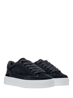 Mallet Lansbury Leather Lace Up Trainers - view 2, Black/White