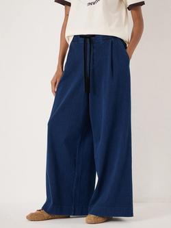 HUSH Taylor Jersey Denim Trousers, Indigo Blue, Indigo Blue