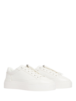 Mallet Lansbury TC Canvas Lace Up Trainers, White - view 2, White