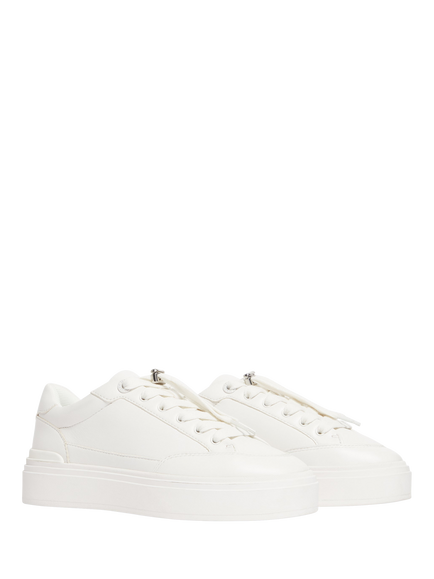 Mallet Lansbury TC Canvas Lace Up Trainers, White - view 2, White