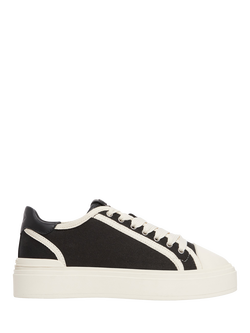 Mallet Lansbury TC Canvas Lace Up Trainers, Black, Black