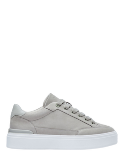 Mallet Lansbury Leather Lace Up Trainers, Beige