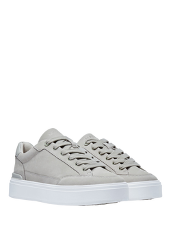 Mallet Lansbury Leather Lace Up Trainers - view 2, Beige