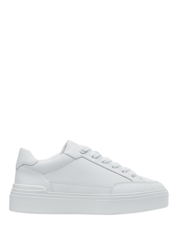 Mallet Lansbury Leather Lace Up Trainers, White