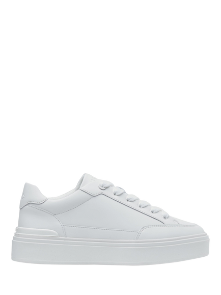 Mallet Lansbury Leather Lace Up Trainers, White