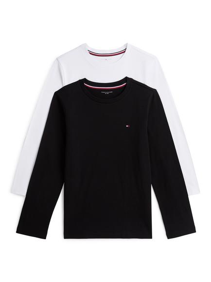 Tommy Hilfiger Kids' Long Sleeve Pyjama Tops, Pack of 2, Multi, Multi