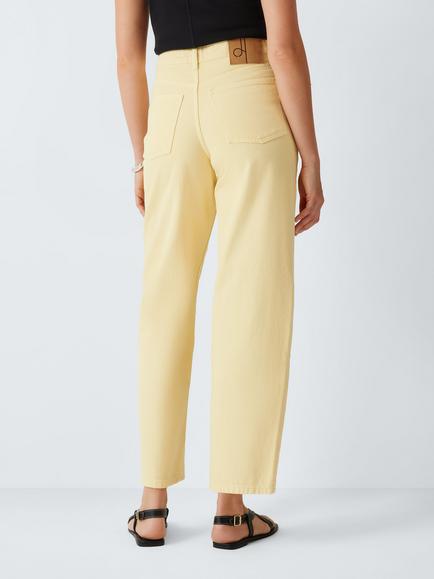 John Lewis High Waist Wide Leg Jeans - view 2, Yellow