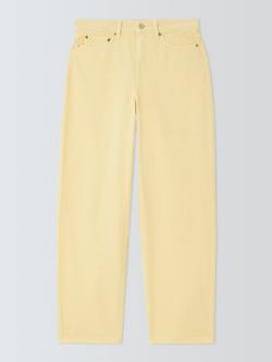 John Lewis High Waist Wide Leg Jeans, Yellow