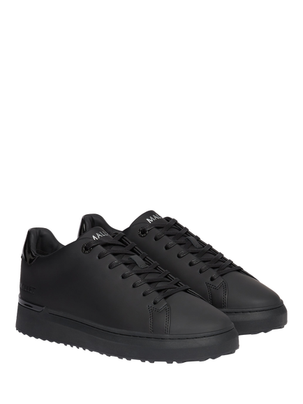 Mallet GRFTR Lite Leather Lace Up Trainers, Black - view 2, Black