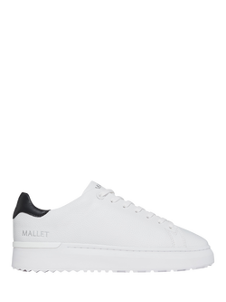 Mallet GRFTR Lite Leather Lace Up Trainers, White, White