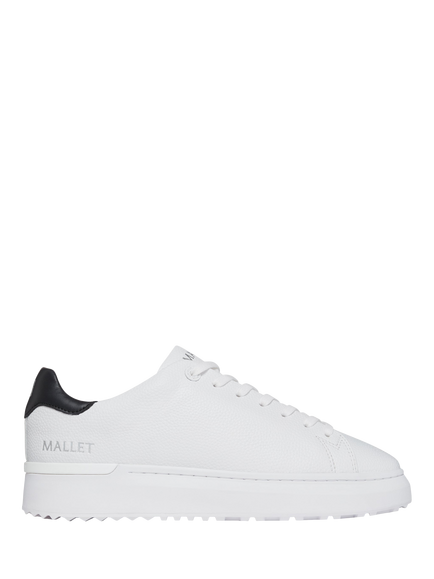 Mallet GRFTR Lite Leather Lace Up Trainers, White, White