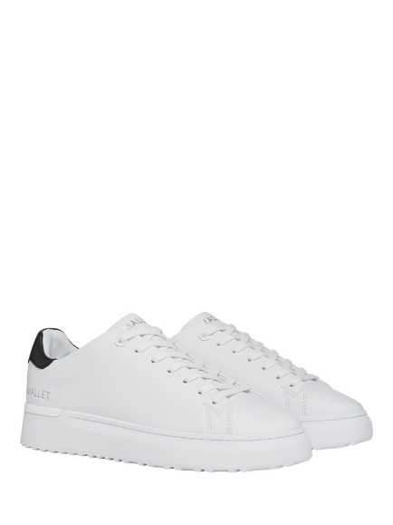 Mallet GRFTR Lite Leather Lace Up Trainers, White - view 2, White