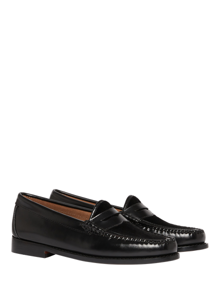 G.H.BASS Weejun Penny Leather Loafers, Black Velvet - view 2, Black Velvet