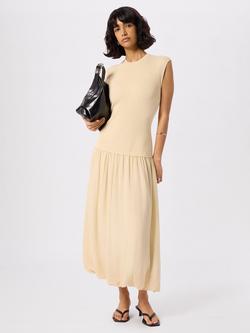 Whistles 2-in-1 Knit Bubble Hem Dress containing LENZING™ ECOVERO™ Viscose, Butter