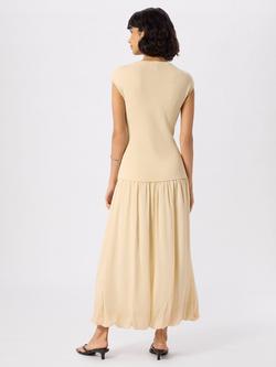 Whistles 2-in-1 Knit Bubble Hem Dress containing LENZING™ ECOVERO™ Viscose - view 2, Butter