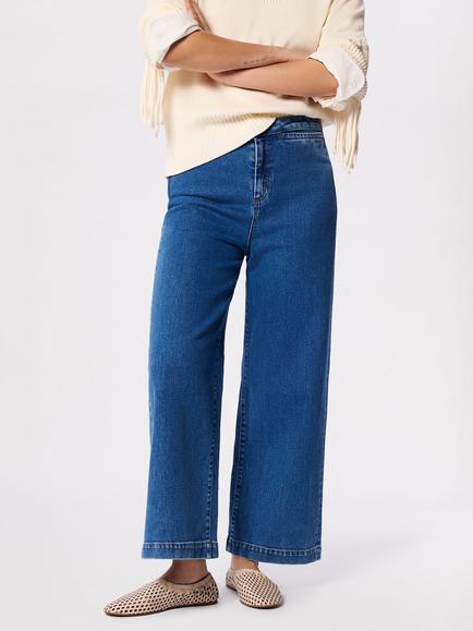 Whistles Stretch Straight Ankle Jeans, Denim, Denim