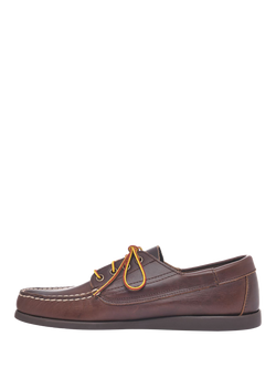 Sebago Askook Leather Boat Shoes, Dark Brown - view 2, Dark Brown