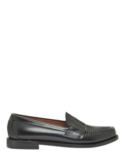 Sebago Cayman Leather Loafers, Black, Black