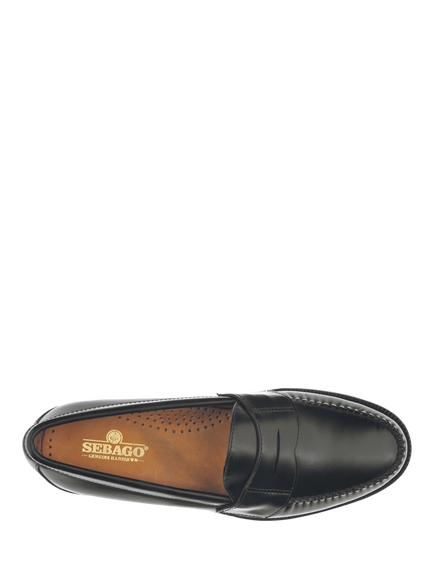 Sebago Cayman Leather Loafers, Black - view 2, Black