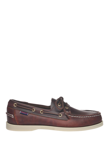 Sebago Portland Leather Boat Shoes, Brown Burgundy, Brown Burgundy