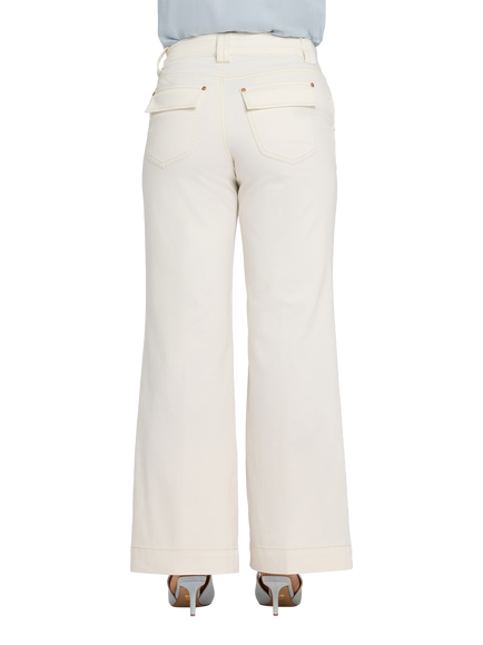 NYDJ Mia High Rise Palazzo Jeans, Rinse - view 2, Vintage White