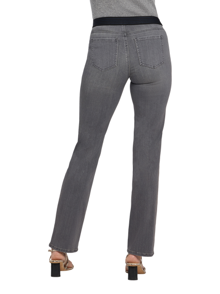 NYDJ Marilyn No Gapper Straight Jeans, Dusty Ash - view 2, Dusty Ash