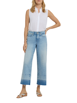NYDJ Teresa Wide Leg Ankle Jeans in Re-New™ Denim, Oasis Sand, Oasis Sand