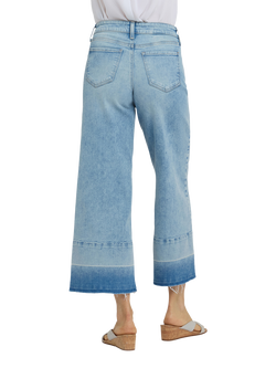 NYDJ Teresa Wide Leg Ankle Jeans in Re-New™ Denim, Oasis Sand - view 2, Oasis Sand