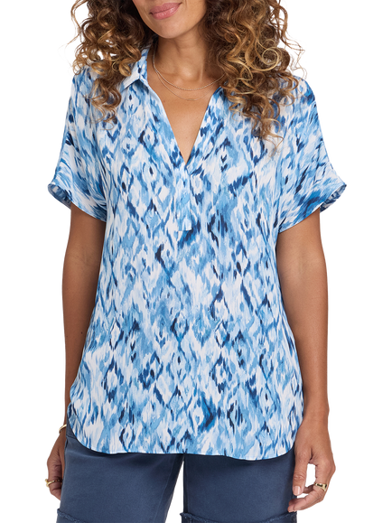NYDJ Becky Visions Top, Blue Visions, Blue Visions