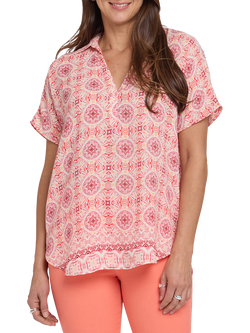 NYDJ Becky Paloma Short Sleeve Top, The Paloma, The Paloma