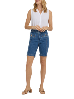 NYDJ Berkyn Relaxed Denim Shorts, Blue Paradise, Blue Paradise