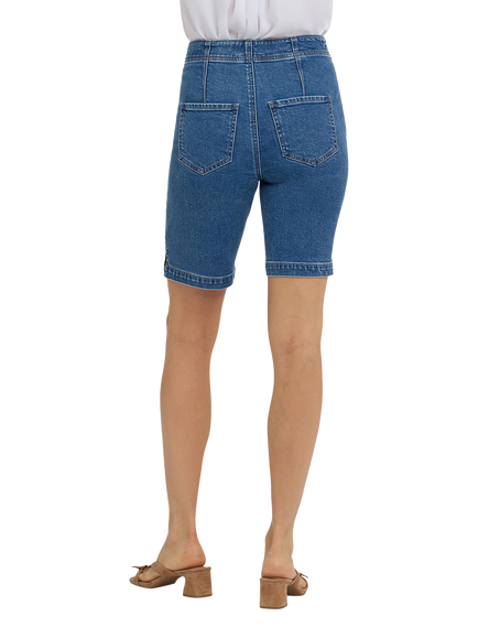 NYDJ Berkyn Relaxed Denim Shorts, Blue Paradise - view 2, Blue Paradise