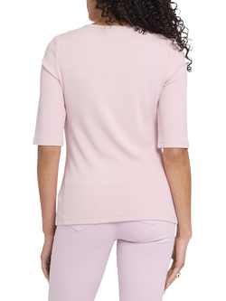 NYDJ Henley Ribbed Top, Rock Flower - view 2, Rock Flower